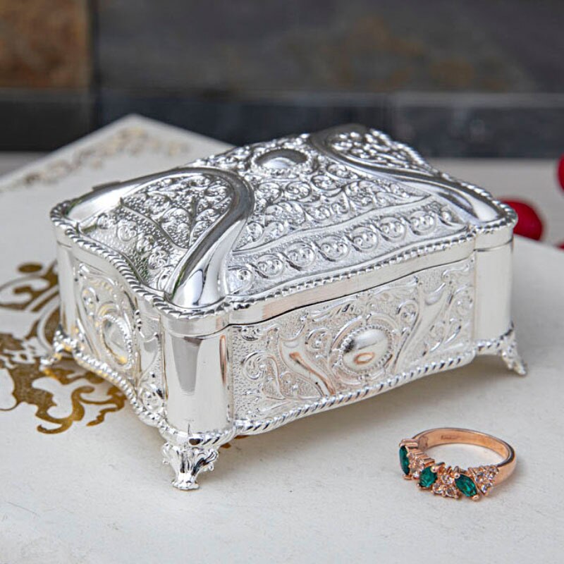 Boîte à Bijoux Ancienne en Argent