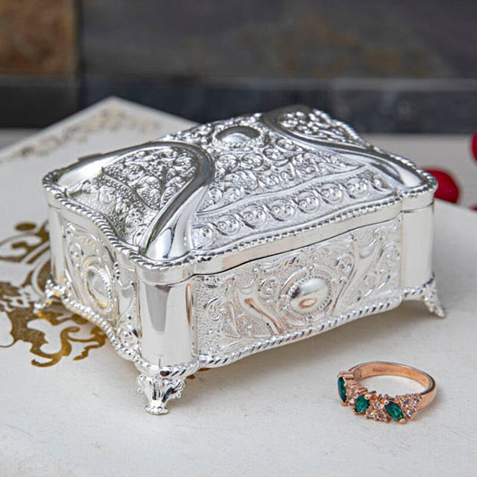 Boîte à Bijoux Ancienne en Argent