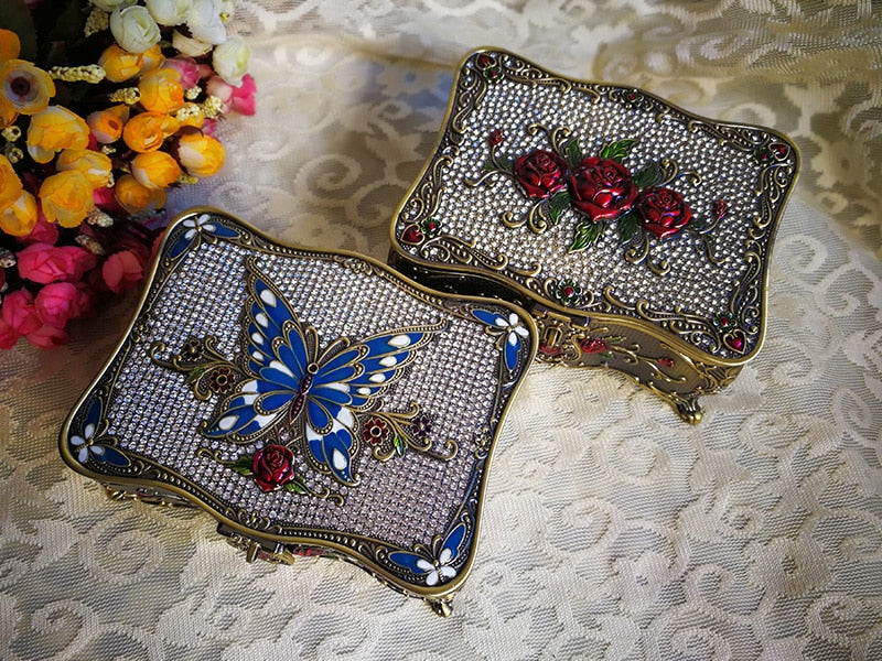 Coffret à Bijoux sur Pied incrustation