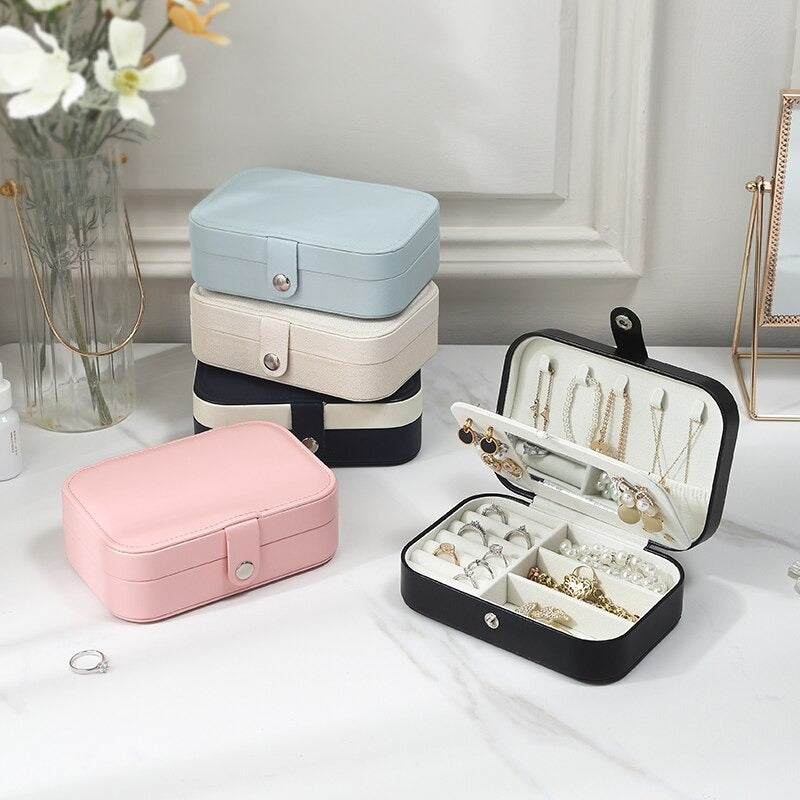 Boîte Bijou pour voyage en cuir