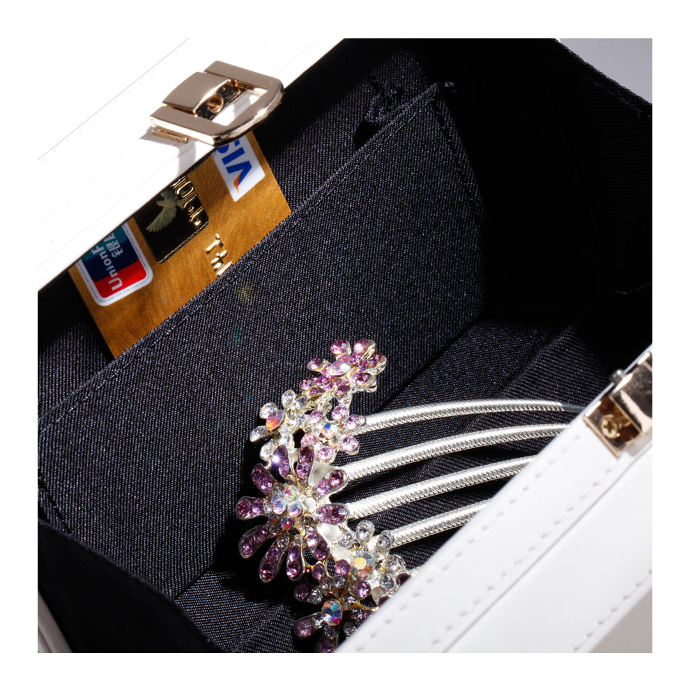 Boîte à Bijoux Bandoulière Blanc | Les Boîtes d'Aphrodite