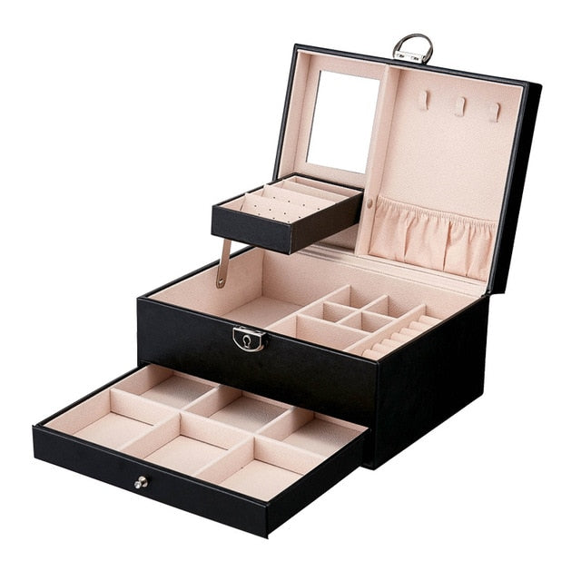 Boîte à Bijoux Moderne Noire