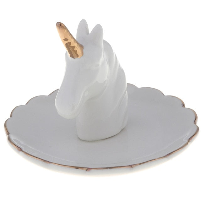 Porte Bijoux Fantaisie Céramique Licorne