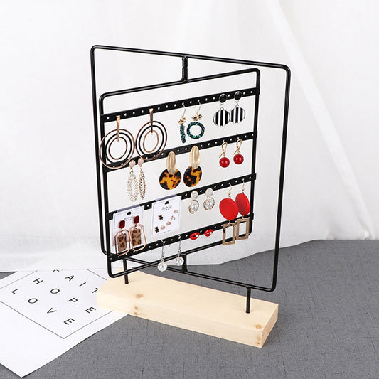 Porte Bijoux Cadre Rotatif Noir