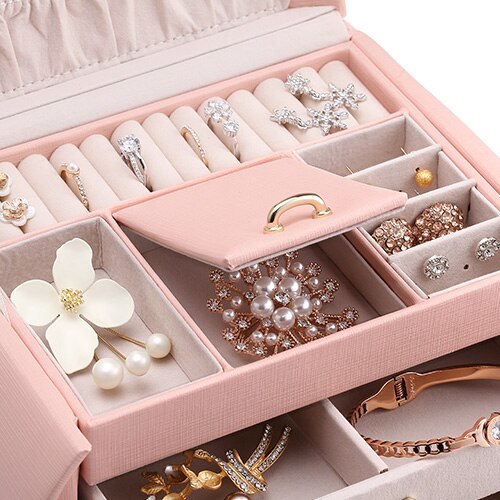 Boîte à Bijoux en Cuir Bombée | Les Boîtes d'Aphrodite