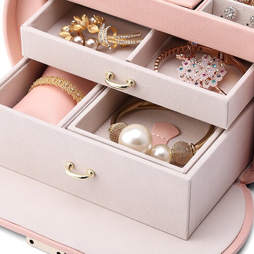 Boîte à Bijoux en Cuir Bombée | Les Boîtes d'Aphrodite