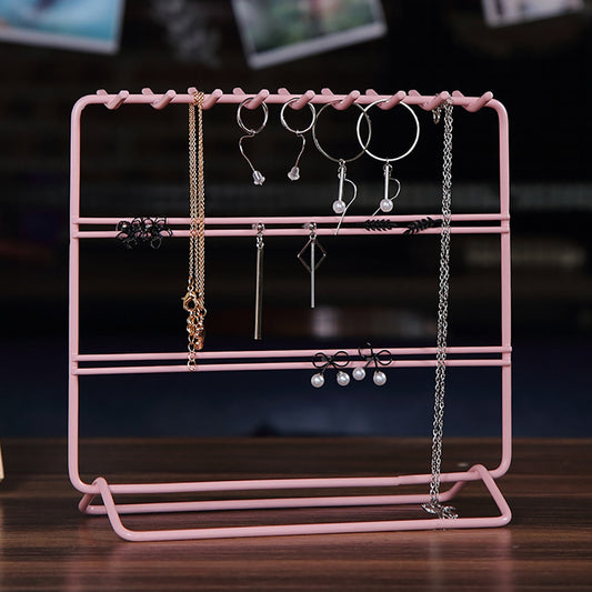 Porte Bijoux Rose en Métal Tendance
