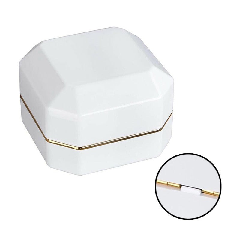 écrin à bijoux led  coque blanche