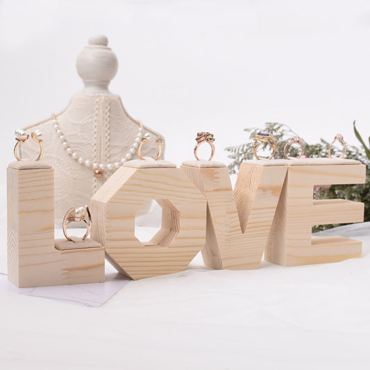 porte bijoux love bois presentoir