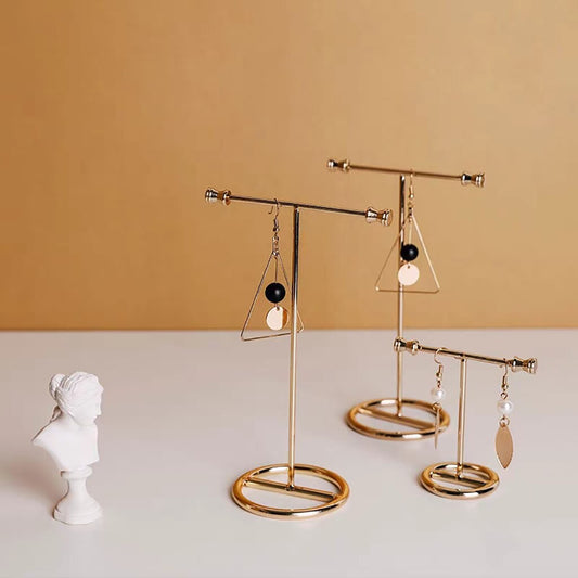 Porte bijoux métal doré boucles d'oreilles