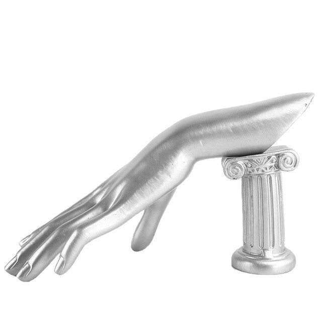 porte bijoux gant de velours argent