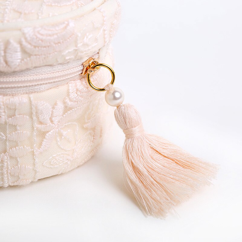 trousse a bijoux broderie raffinée
