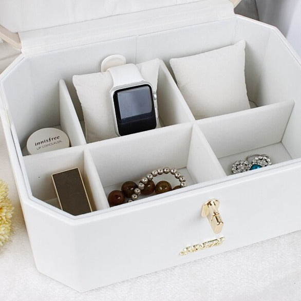 Boîte à Bijoux Petite Princesse Cuir compartimentée