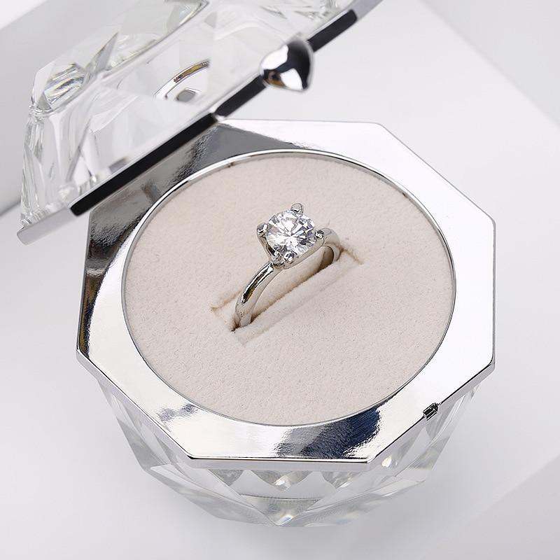 écrin à bijoux diamant transparente