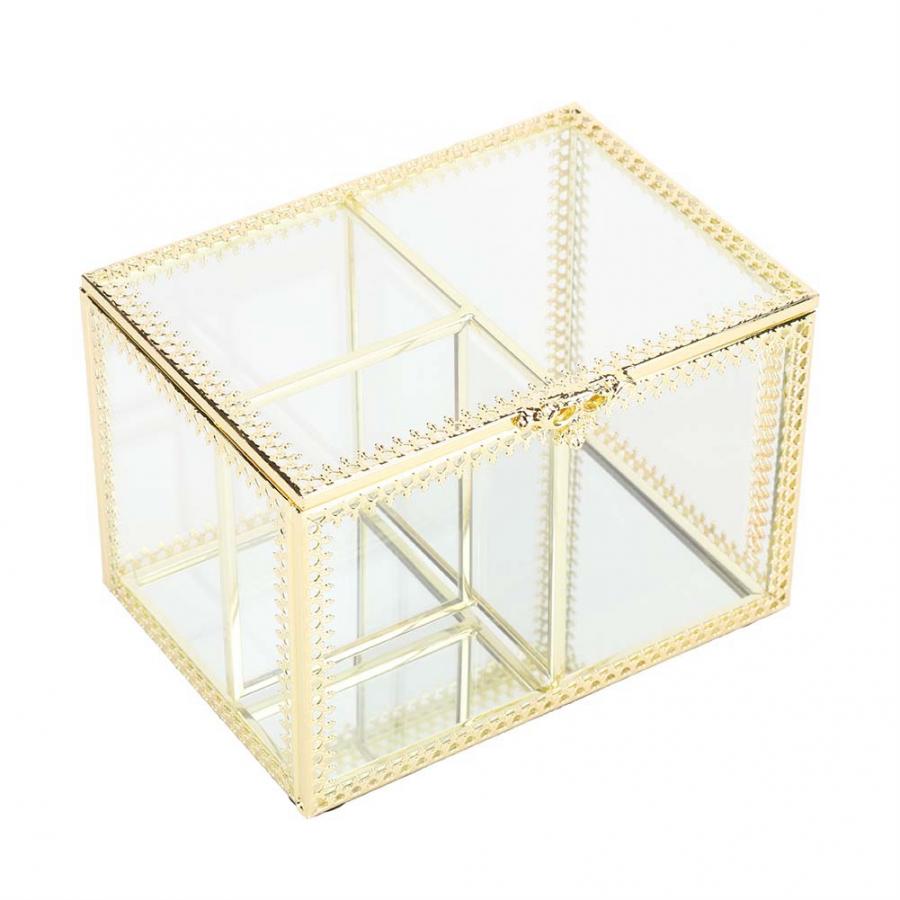 Boîte à Bijoux Dorée en Verre | Les Boîtes d'Aphrodite
