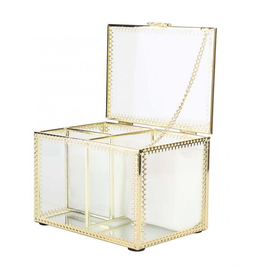 Boîte à Bijoux Dorée en Verre | Les Boîtes d'Aphrodite