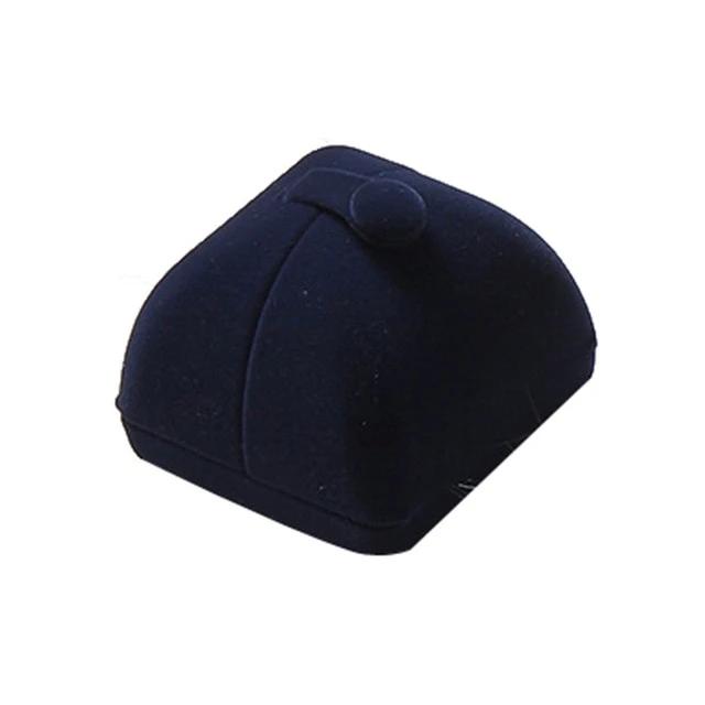 écrin à bijoux velours bleu marine fiançailles
