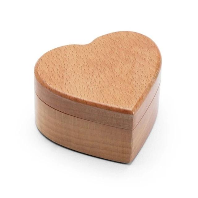 écrin à bijoux cœur vernis mariage