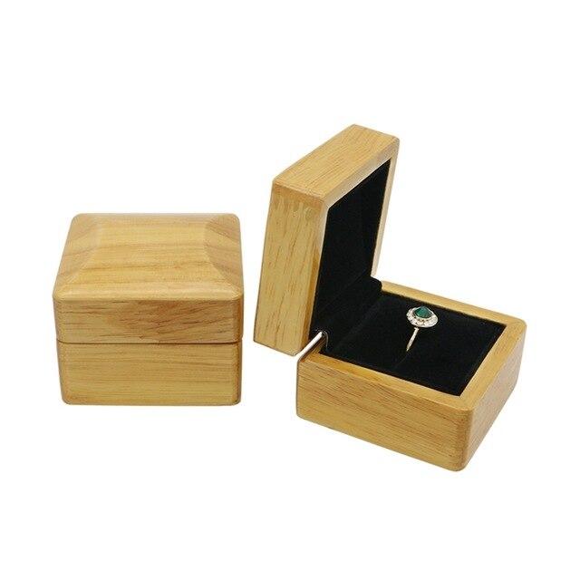 écrin à bijoux bois clair fiançailles