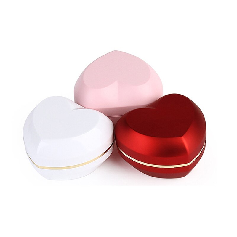 écrin à bijoux cœur led métal