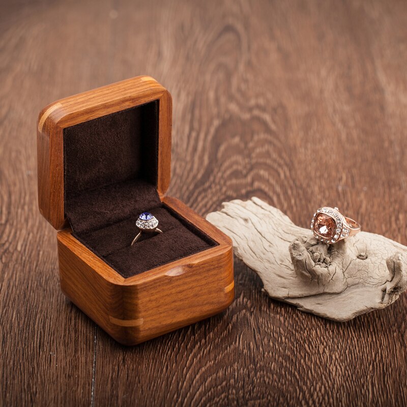 Écrin Bague Bois