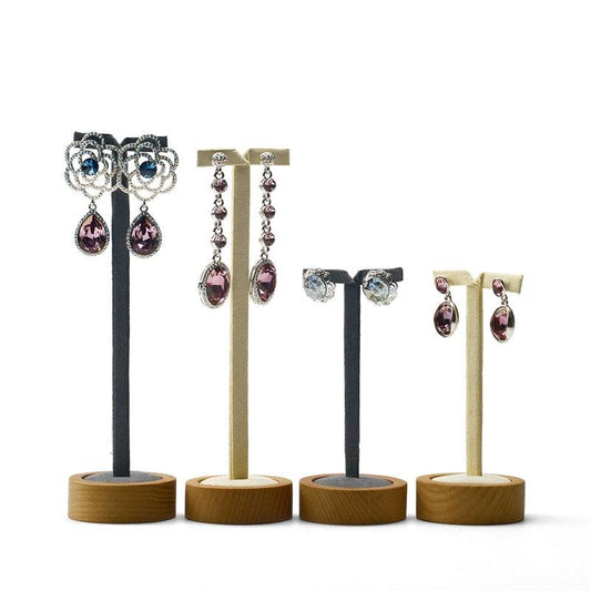 Porte Boucles d'Oreilles Bois