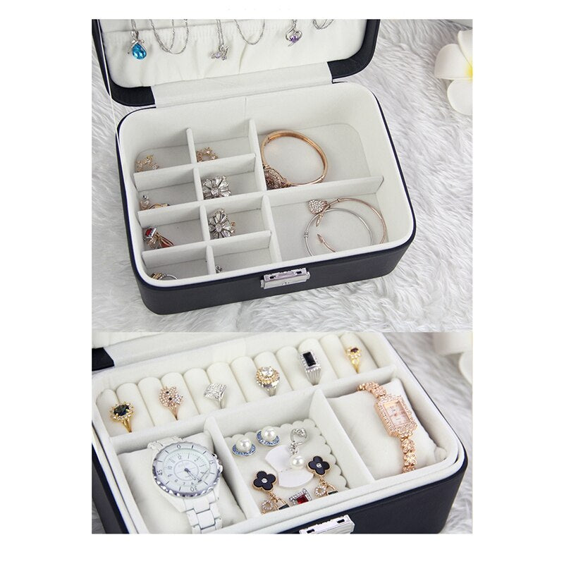 Boîte à Bijoux en Cuir avec Poignée femme