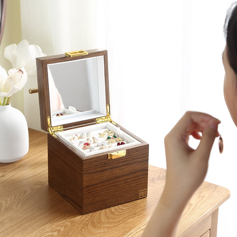 boite à bijoux noyer femme