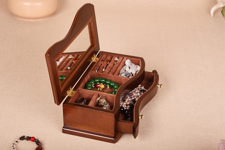 Boîte Bijoux en Bois Classique 