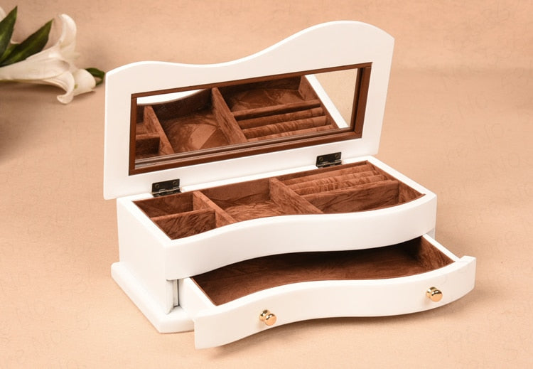 Boîte Bijoux Classique Blanche