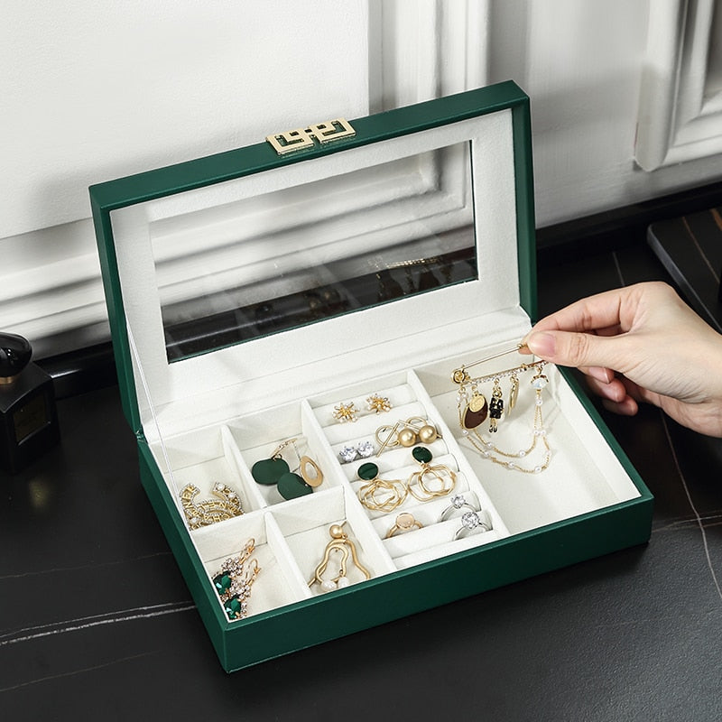 boite à bijoux verte femme