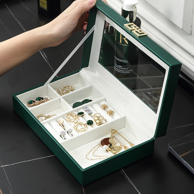 boite bijoux verte