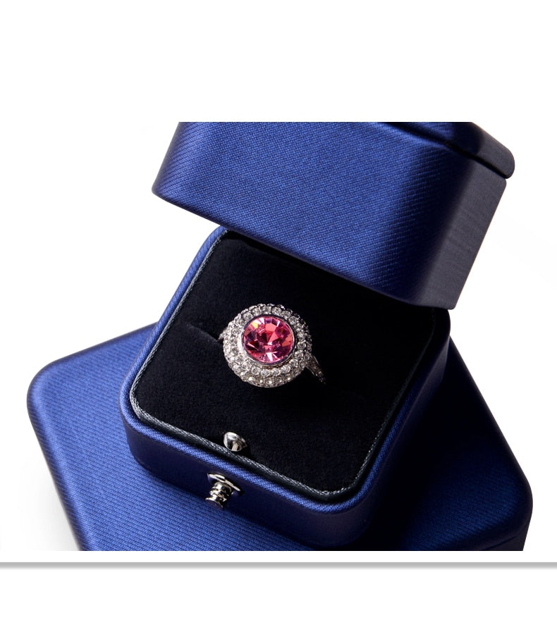 Écrin Bague Bleu électrique