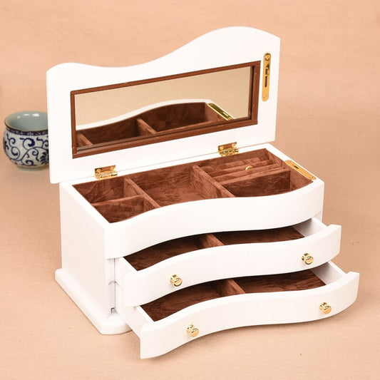 Boîte à Bijoux Classique Blanche