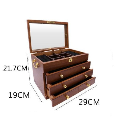 Boîte Bijoux  en Bois Vintage