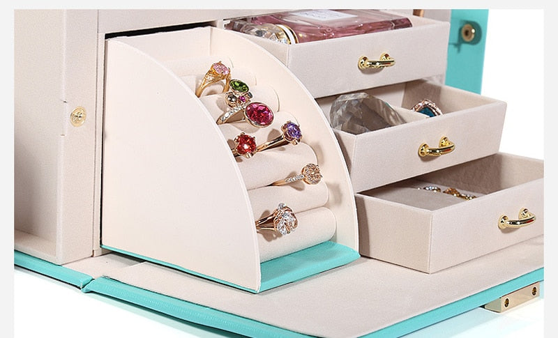 Boîte à Bijoux en Cuir Classique femme