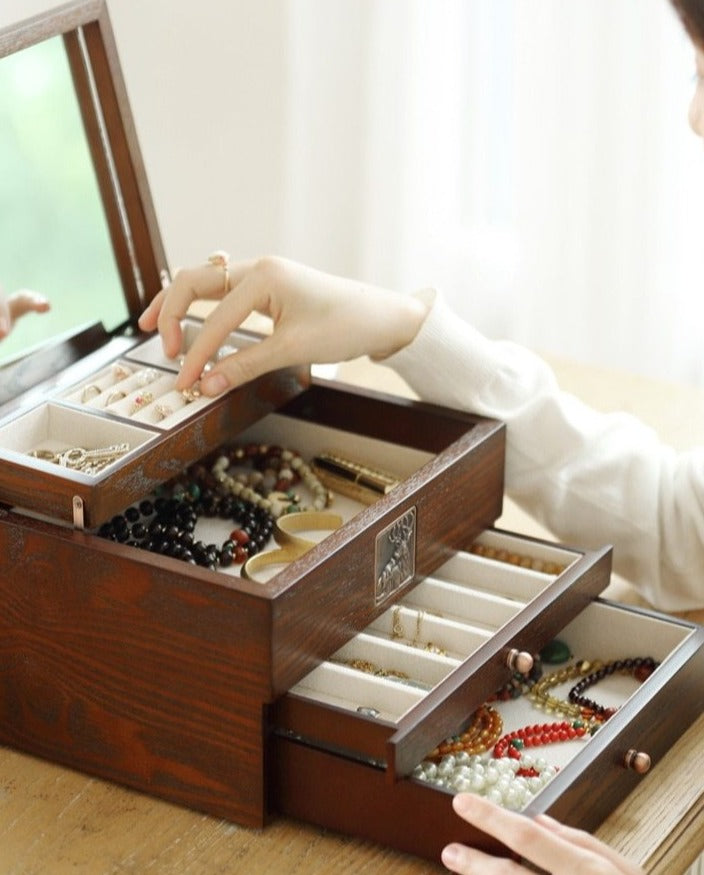 Boîte à Bijoux de Prestige bois miroir