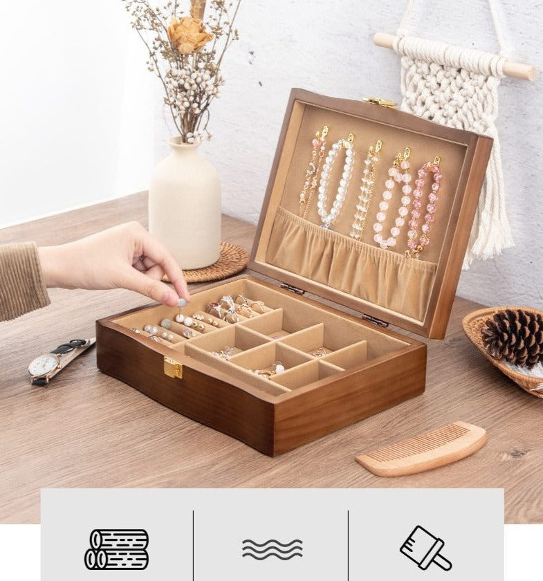 Boîte à Bijoux Petite Malle Compartiment