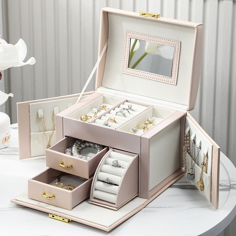 Boîte à Bijoux Transportable en cuir