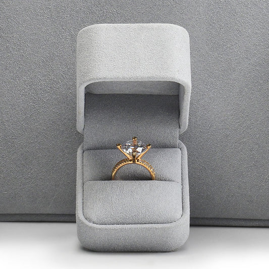 Écrin Bague Gris Femme Mariage