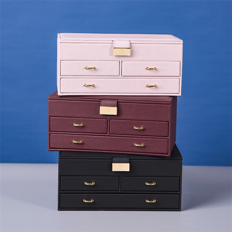 Boîte à Bijoux Cuir Satiné