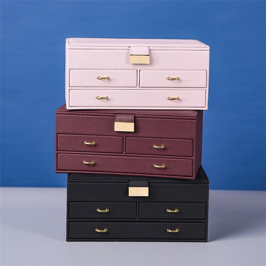 Boîte à Bijoux Cuir Satiné