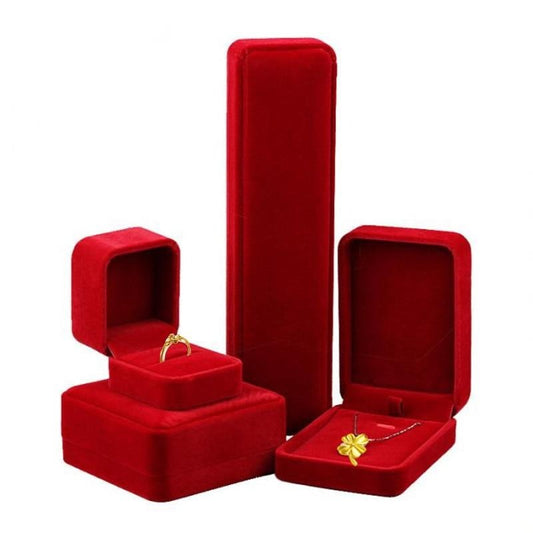 Boîte Écrin Rouge Parure Collier Chic