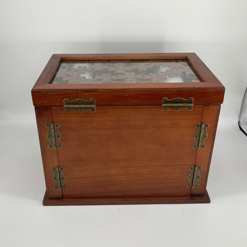 coffret bijou bois motif sculpté