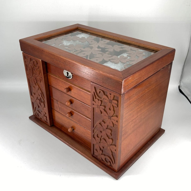 coffret pour bijoux bois sculpté