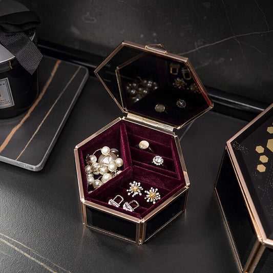 Boîte à Bijoux Verre Compartiments