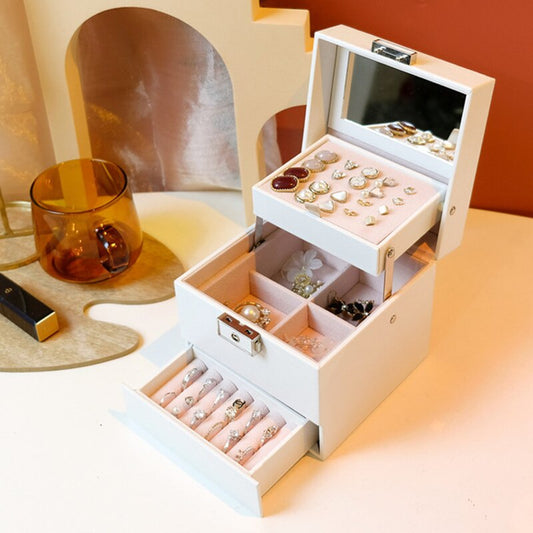 Boîte à Bijoux en Cuir Femme