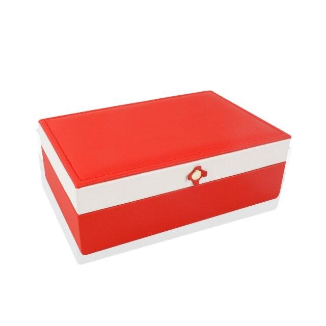 Coffret Bijoux Rouge cuir