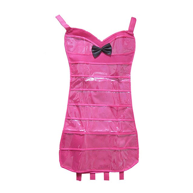 Porte Bijoux Mural Robe Rose